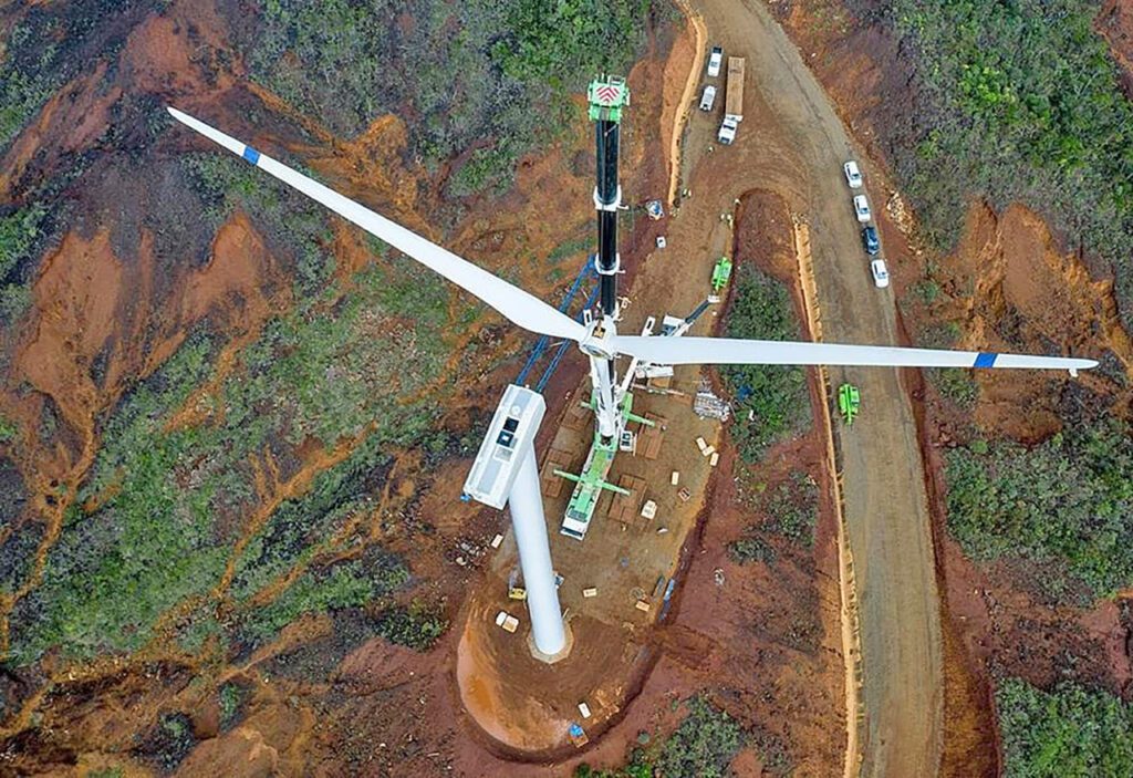 Wind turbine in the South Pacific
