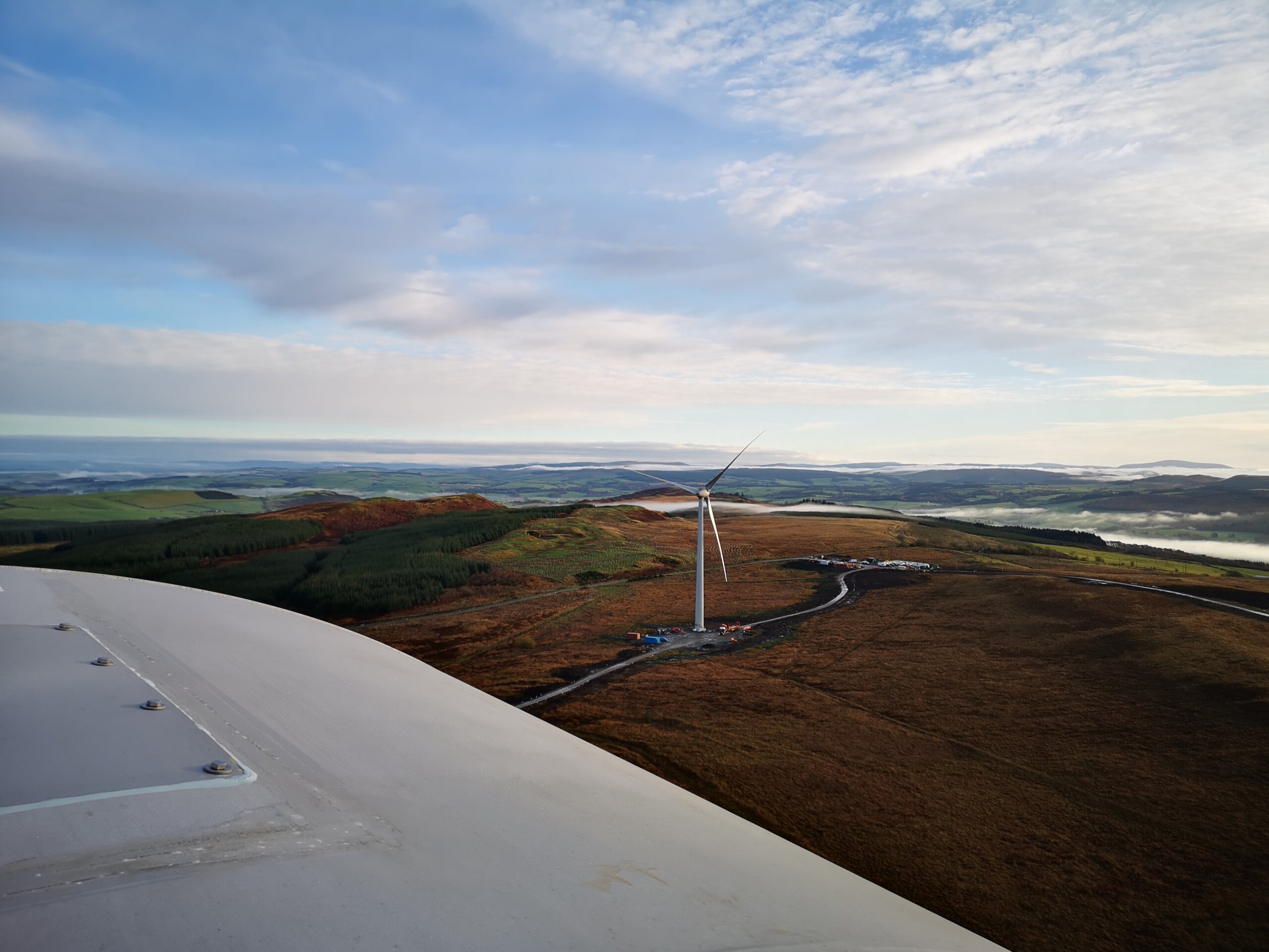 Wind turbine in Scottish wind farm
